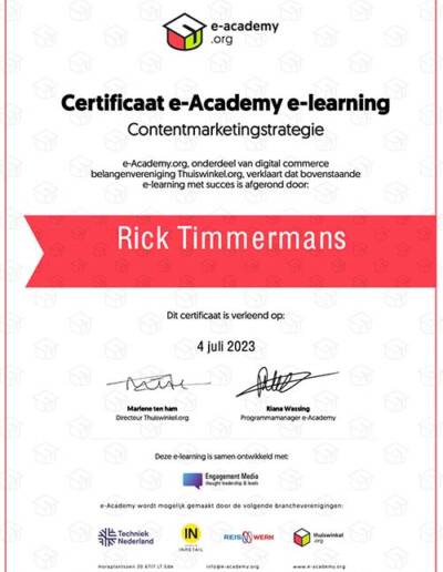 Certificate Contentmarketing